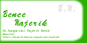 bence majerik business card